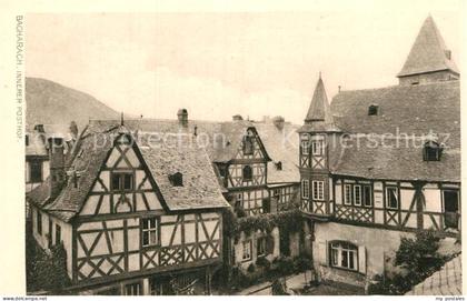Bacharach Rhein Fachwerkhaeuser