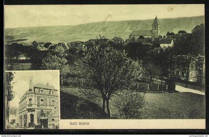 AK Bad Bibra, Ortsansicht mit Kirche