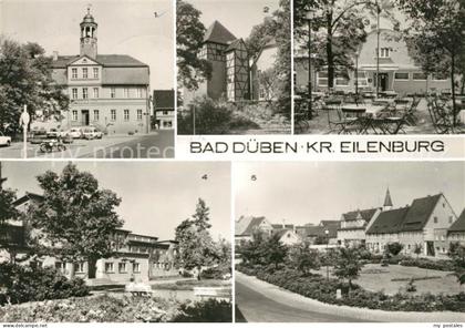 Bad Dueben Markt mit Rathaus Burg Dueben Kulturhaus Eisenmoorbad Platz der Jugen