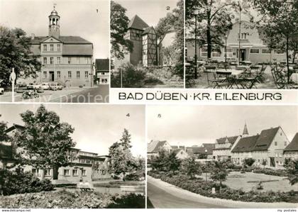 Bad Dueben Markt Rathaus Burg Dueben Kulturhaus des Moorbades Eisenmoorbad Platz