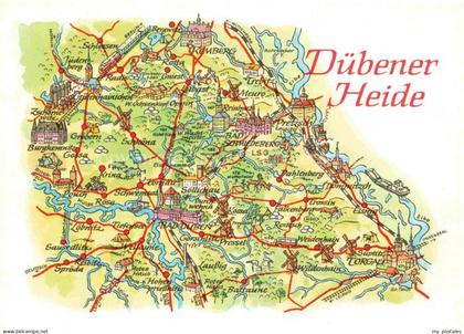 Bad Dueben Sachsen Landkarte Duebener-Heide Bad-Schmiedeberg Torgau Kemberg Schw