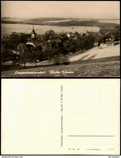 Langenhennersdorf-Bad Gottleuba-Berggießhübel Partie an der Stadt Fotokarte 1961