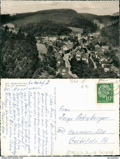 Ansichtskarte Bad Grund (Harz) vom Knesebeck 1959