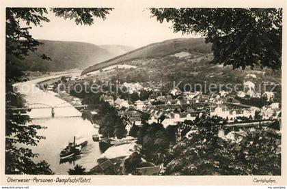 Carlshafen Panorama Oberweser Personen Dampfschiffahrt