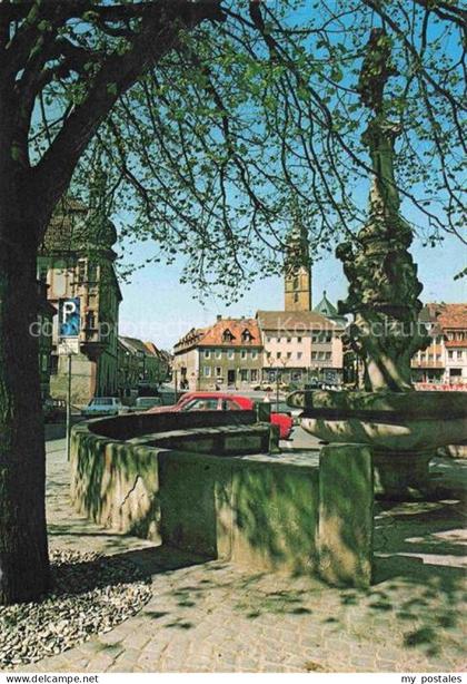 Bad Koenigshofen Bayern Marktplatz Brunnen Rathaus
