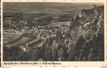 Bad Liebenstein Altensteiner Felsen mit Blick auf Schweina