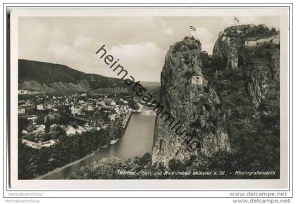 55583 Bad Münster am Stein - Rheingrafenstein - Foto-AK