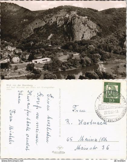 Bad Münster am Stein-Ebernburg Ebernburg Panorama Blick ins Nahe Tal 1962