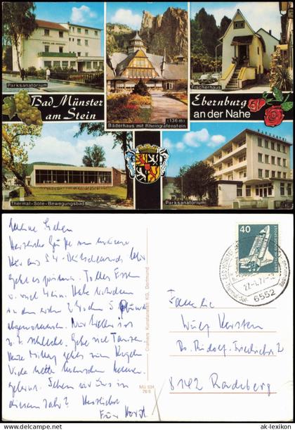 Bad Münster am Stein- Ebernburg Mehrbildkarte  1977/1976