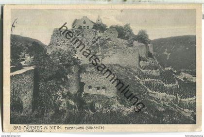 Bad Münster am Stein - Ebernburg Südseite - Verlag A. Geis jr. Bad Münster am Stein - gel. 1914