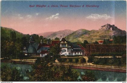 CPA BAD MUNSTER am STEIN Neues Kurhaus und Ebernburg GERMANY (1162608)