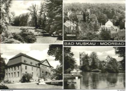 Bad Muskau Oberlausitz Schlossruine Bad Park x 1977