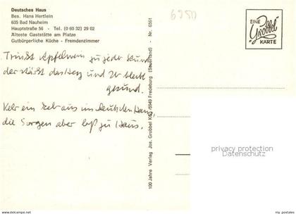 Bad Nauheim Deutsches Haus aelteste Gaststaette am Platze Fachwerkhaus