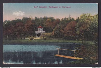 Vintage postcard Bad Oldesloe Germany Salzteich Kurpark WWI Feldpost 1918