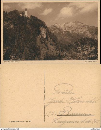Bad Reichenhall Bad Reichenhall, Bergkette, Kirchlein, St. Pankratz 1925