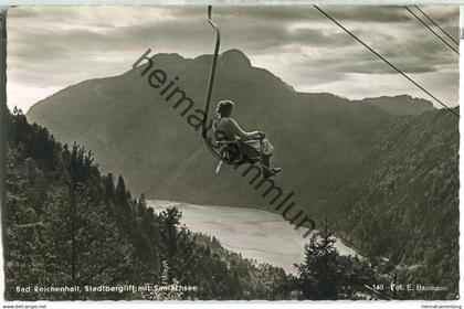 Bad Reichenhall - Stadtberglift und Saalachsee - Foto-Ansichtskarte - Verlag Ernst Baumann Bad Reichenhall