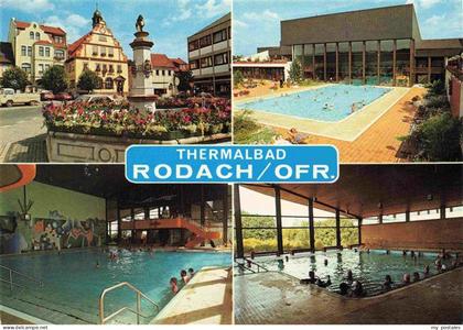 Rodach Bad Rodach Coburg Thermalbad Hallenbad Marktplatz mit Brunnen