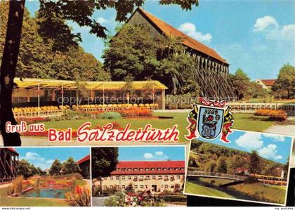 Bad Salzdetfurth Niedersachsen Gradierwerk Kurpark Kurgebaeude Teich Park Brueck