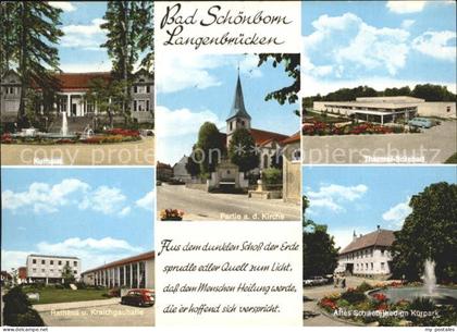 Bad Schoenborn Langenbruecken Kirche Thermal Solbad Kurpark Rathaus