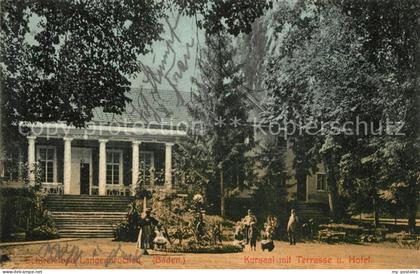 Langenbruecken Bad Schoenborn Schwefelbad Kursaal mit Terrasse und Hotel