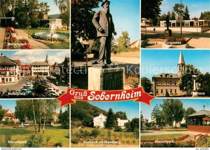 Bad Sobernheim Marumpark Marktplatz Emanuel Felke Denkmal Kurhaus Haus des Kurga