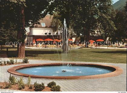 Bad ueberkingen Kurpark Restaurant Gartenterrasse Springbrunnen