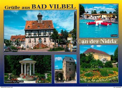 Bad Vilbel Rathaus Freibad Friedrich Karl Sprudel Burgruine Kurhaus