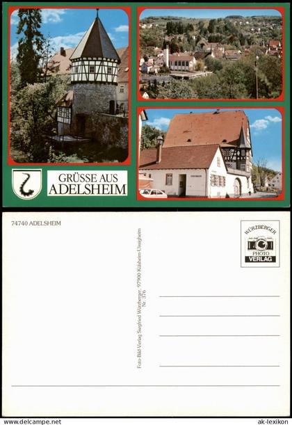 Ansichtskarte Adelsheim Mehrbildkarte mit 3 Ortsansichten 1990