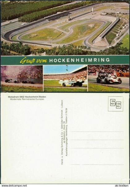 Ansichtskarte Hockenheim Rennstrecke Hockenheimring Luftbild MB 1979
