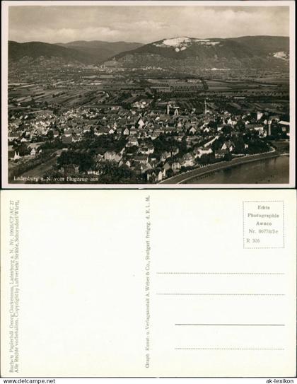 Ansichtskarte Ladenburg (Neckar) Luftbild 1931