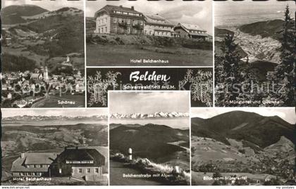Belchen Baden Schoenau Hotel Belchenhaus Muenstertal Oberrhein Belchenstr mit Al