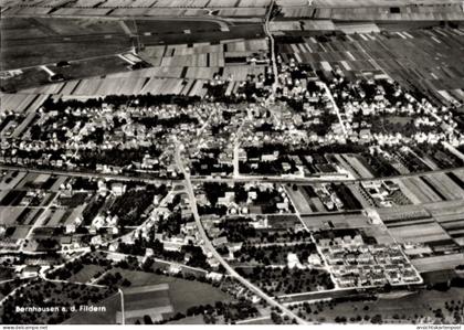 CPA Bernhausen Filderstadt Bade Württemberg, Fliegeraufnahme