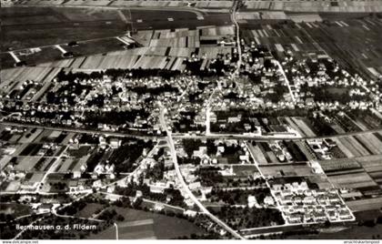 CPA Bernhausen Filderstadt Bade Württemberg, Fliegeraufnahme