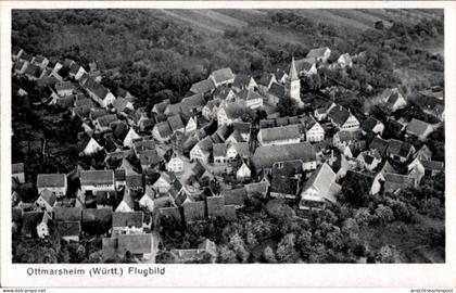 CPA Ottmarsheim Besigheim am Neckar Württemberg, Luftbild von Ottmarsheim, typische Architektur, u
