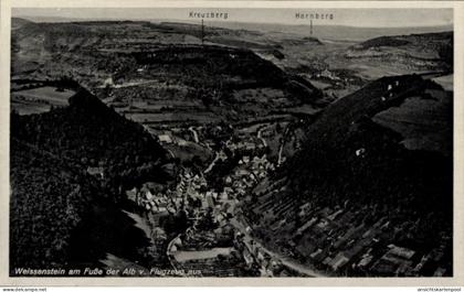 CPA Weißenstein Lauterstein in Württemberg, Fliegeraufnahme, Hornberg, Kreuzberg