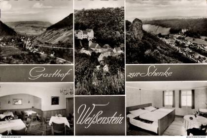 CPA Weißenstein Lauterstein in Württemberg, Panorama, Gasthof zur Schenke, Gästezimmer, Speiseraum