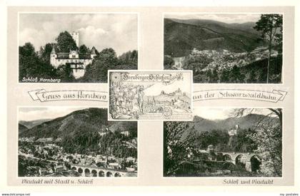 Hornberg Schwarzwald Schloss Hornberg Viadukt mit Stadt und Schloss Hornberger S