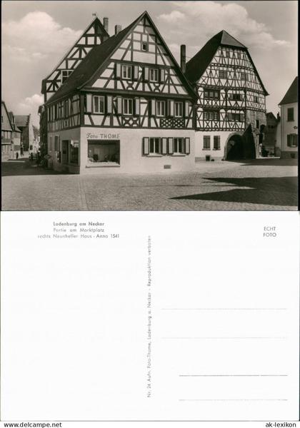 Ladenburg (Neckar) Partie am Marktplatz, Geschäft Foto   Fachwerk-Bauten 1960
