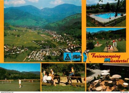 Muenstertal  Schwarzwald Fliegeraufnahme Feriencamping Muenstertal Freibad Minig