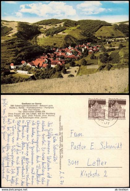 Schelingen-Vogtsburg im Kaiserstuhl Ortsansicht Schelingen im Kaiserstuhl 1970
