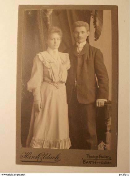 Kabinettfoto - Hans Oldach in Barth , CDV , Mecklenburg , Photographie , Kabinett !!