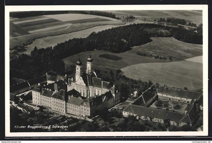 AK Roggenburg, Blick auf das Kloster aus der Vogelschau