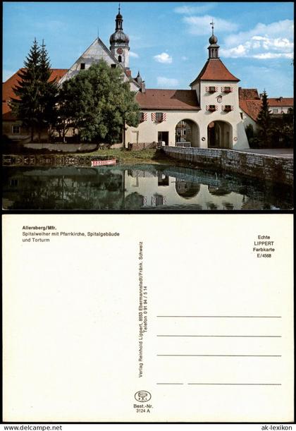 Allersberg Spitalweiher mit Pfarrkirche, Spitalgebäude und Torturm 2000