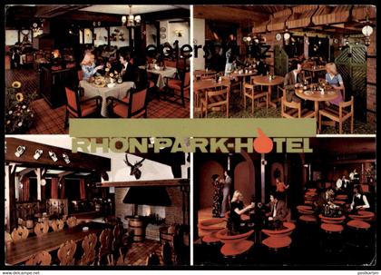 ÄLTERE POSTKARTE RHÖN-PARK-HOTEL HAUSEN-ROTH Bar Hirsch cerf deer dancing couple Ansichtskarte AK cpa postcard