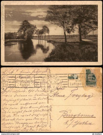 Ansichtskarte Gräfelfing Südliches Würmtal 1924