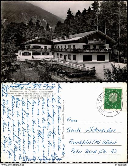 Ansichtskarte Schleching Hotel und Berghotel Breitenstein 1960