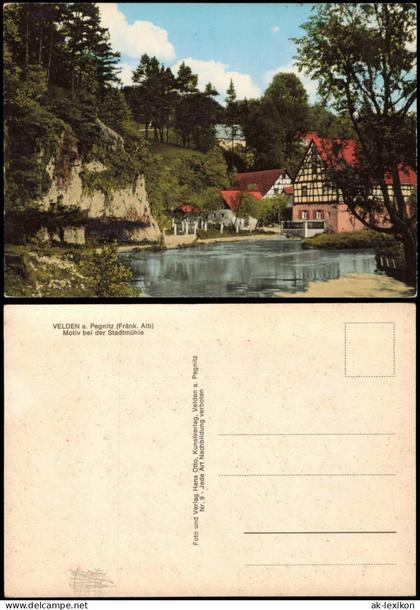 Ansichtskarte Velden/Pegnitz Stadtmühle an der Pegnitz 1955