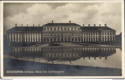 CPA Oberschleißheim in Oberbayern, Blick auf Schloss vom Schlosspark