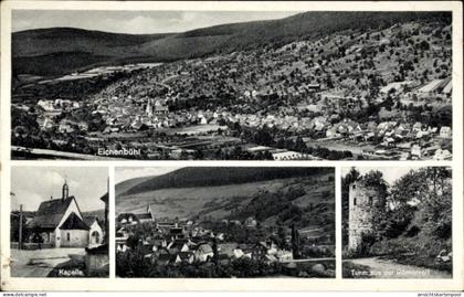 CPA Riedern Eichenbühl in Unterfranken, Gesamtansicht, Kapelle, Turm aus der Römerzeit