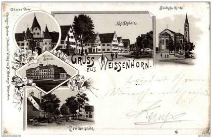 Gruss aus Weissenhorn - Litho